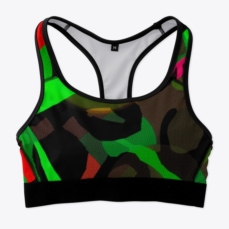 Bright Neon Green Brown Cheetah 