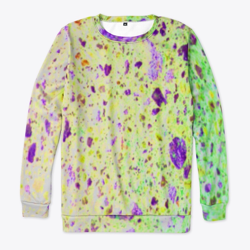 yellow green purple splotchy