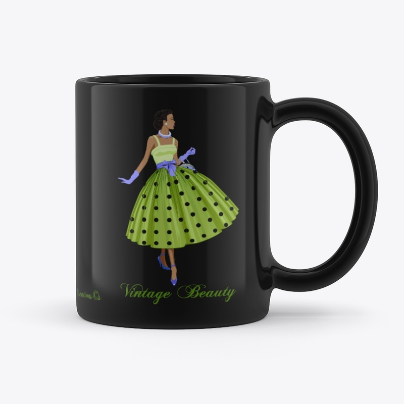 Vintage Beauty Mug - Lady in Green