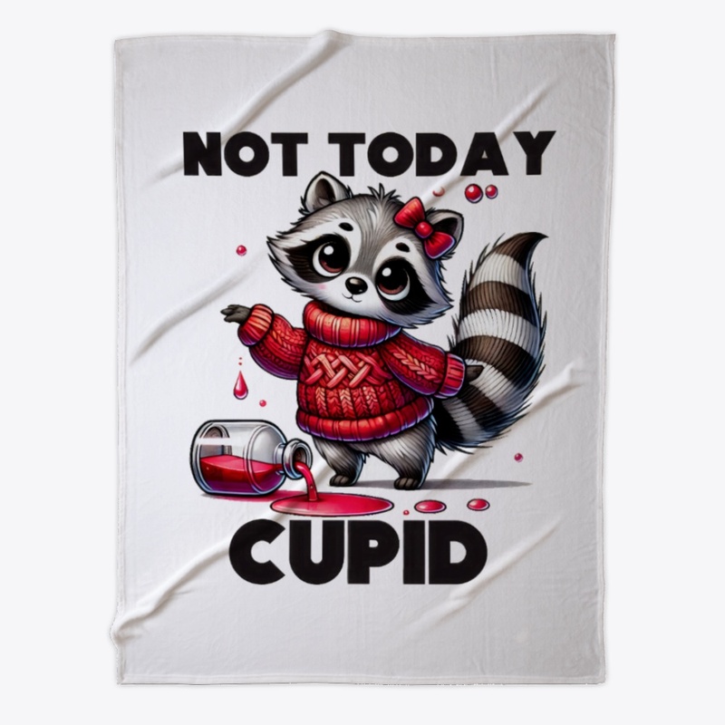 Not Today Cupid Raccoon Humor