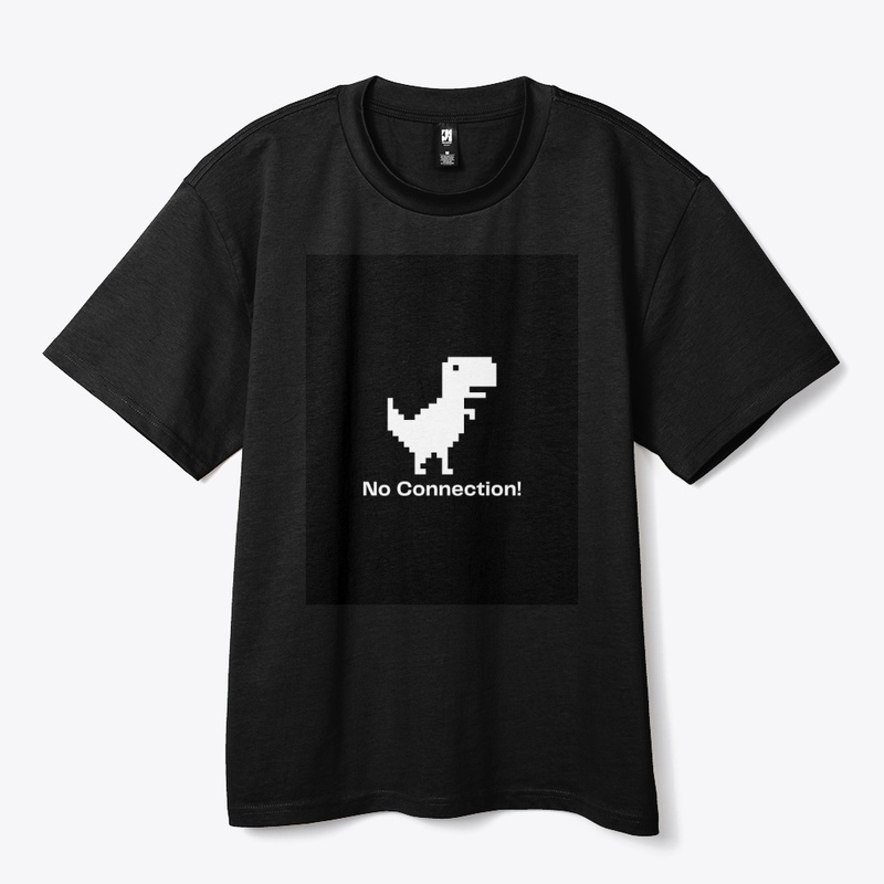 Black and White Simple Dino T-Shirt