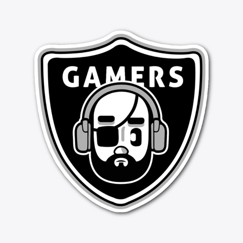 Jp Gamers Shield Die Cut Sticker Standard T-Shirt Front