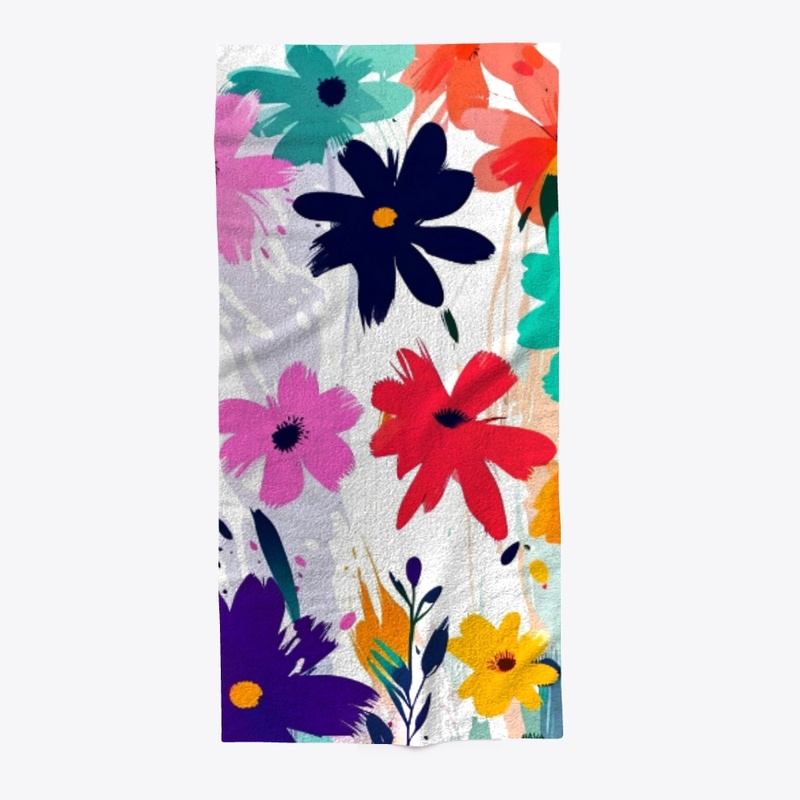 Colorful Vibrant Flowers Pattern Design