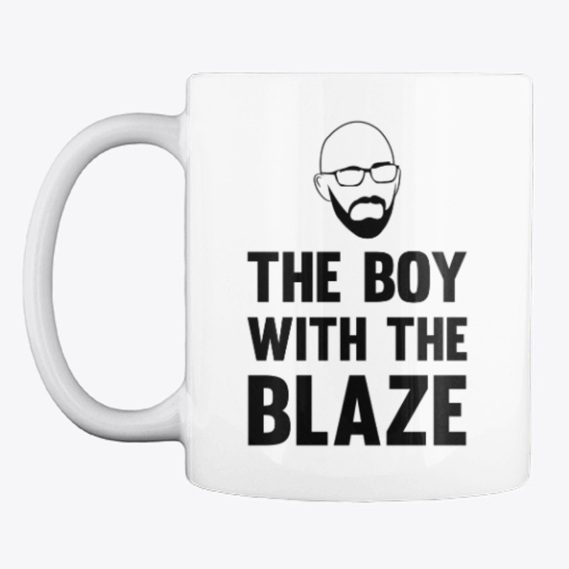 The Boi with the Blaze - black on white.