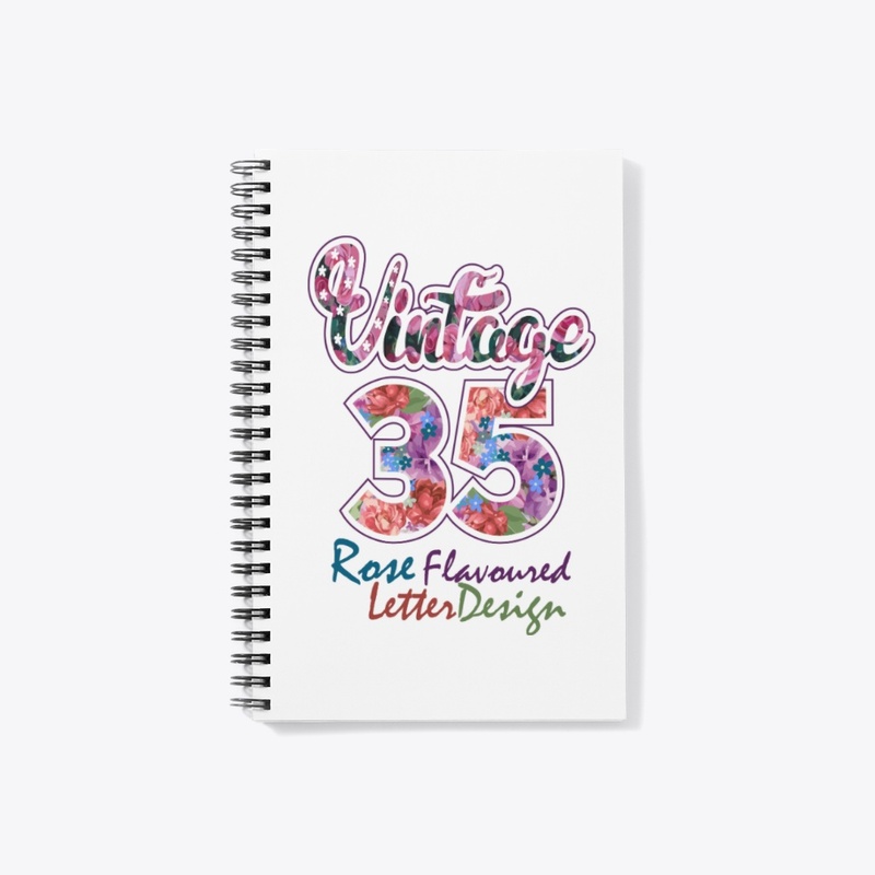 Vintage rose flowred