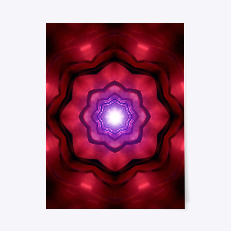 red kaleidoscopic 