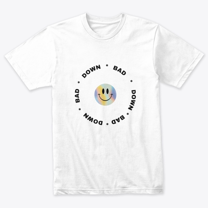 "DOWN BAD" MEME PREMIUM TEE (WHITE)