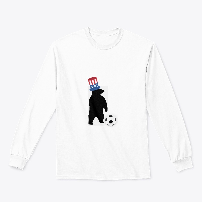  American flag football Tee w/ bear