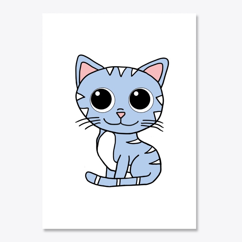Happy Blue Cat