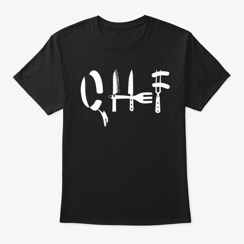 Chef Symbol Black T-Shirt Front