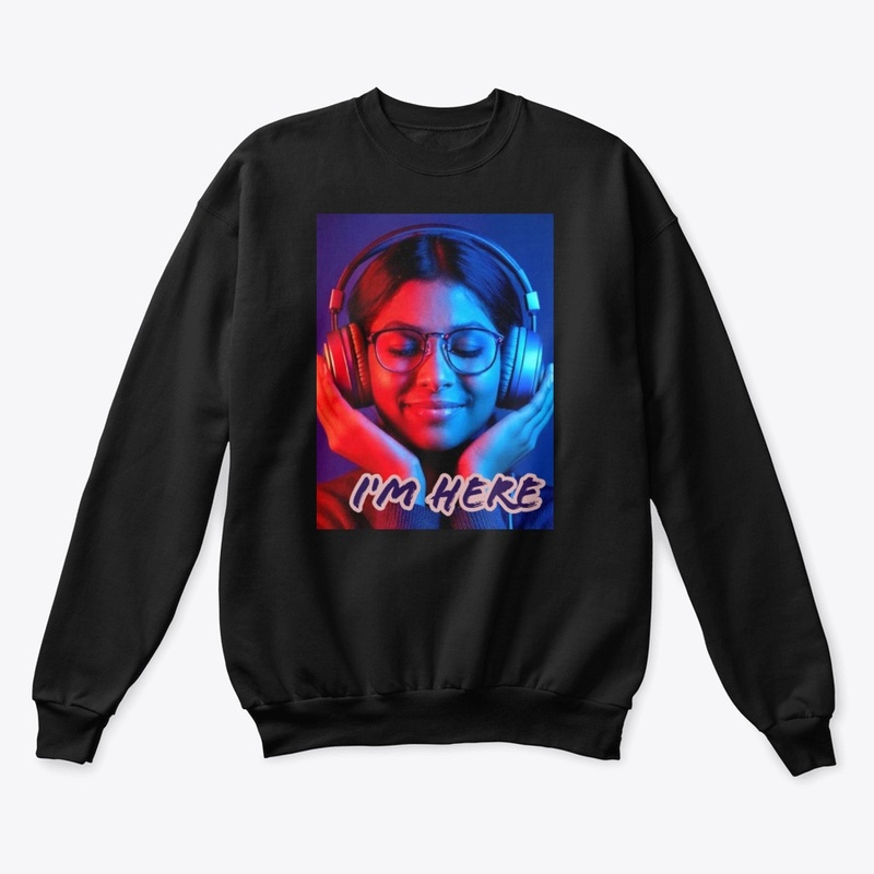 T Shirt Print I'm Here, sound experience