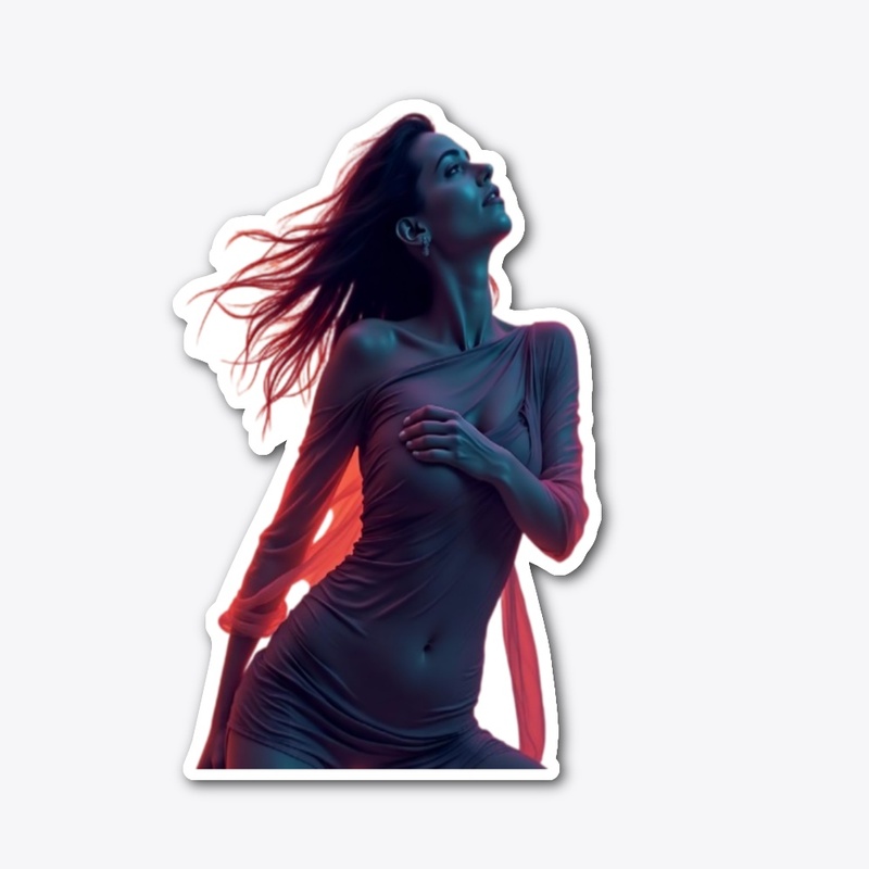Neon Elegance – Electric Night Portrait