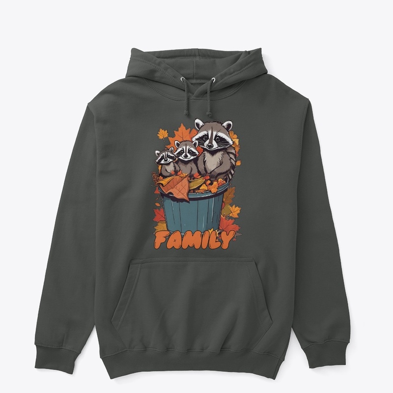 Autumn Trash Adventure - Raccoon Family