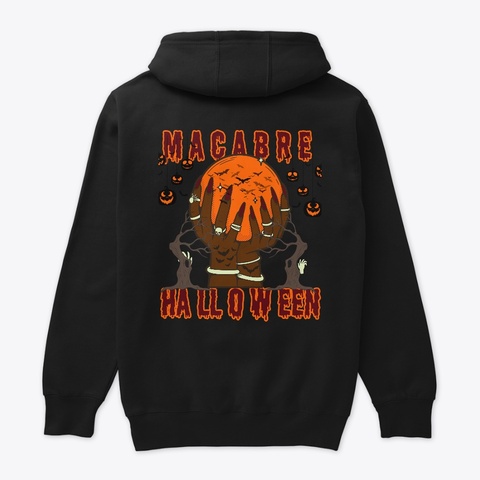 Scary Halloween Premium Pullover Black T-Shirt Back