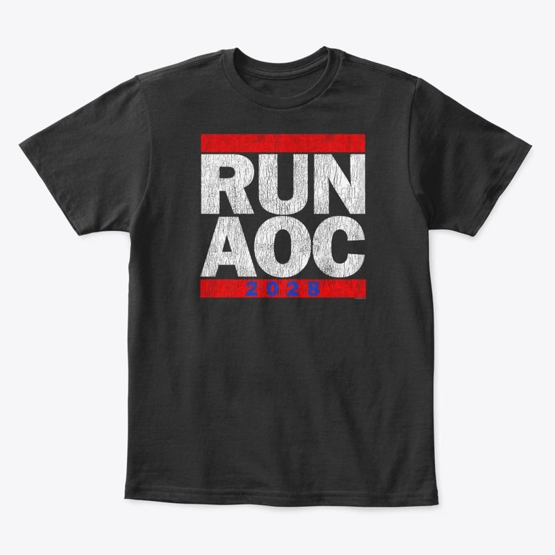 Run AOC 2028 (Vintage White Letters)