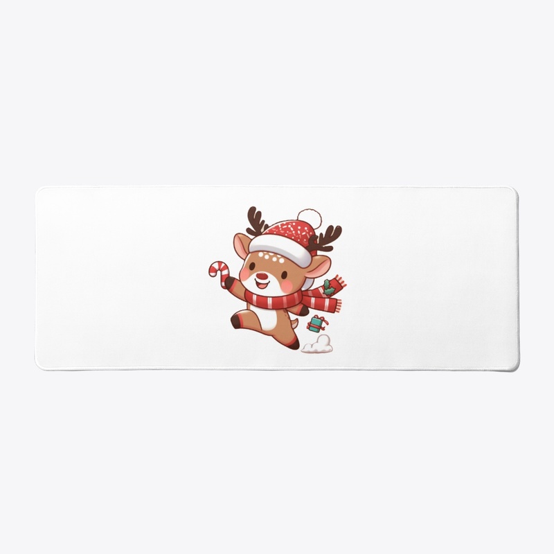 Christmas Cute Reindeer - Desk Mat