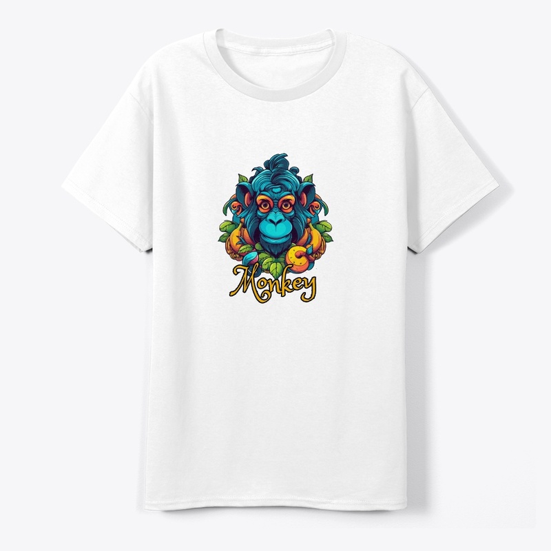 Black Blue Illustrated Monkey Adventure 