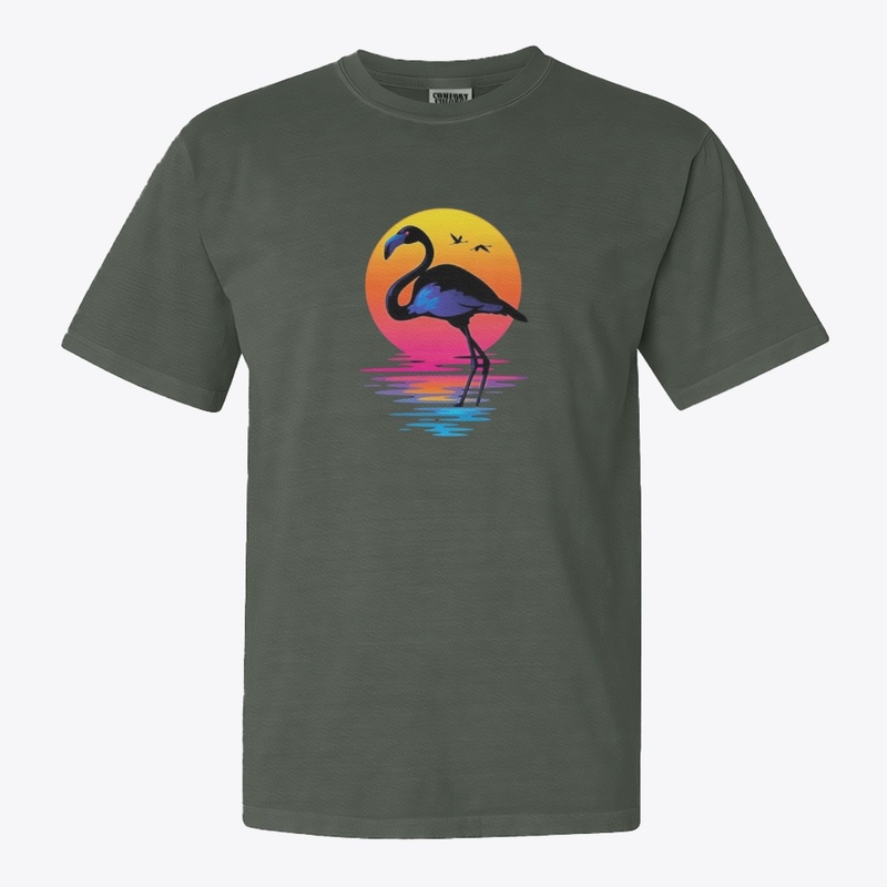 Flamingo 🦩 Arts of A sunset scenery.