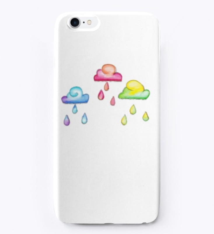 Watercolor Rainbow Clouds