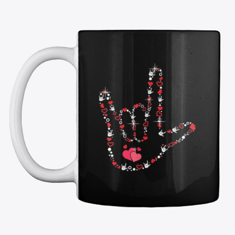 ASL Love Heart Deaf Pride Valentine day