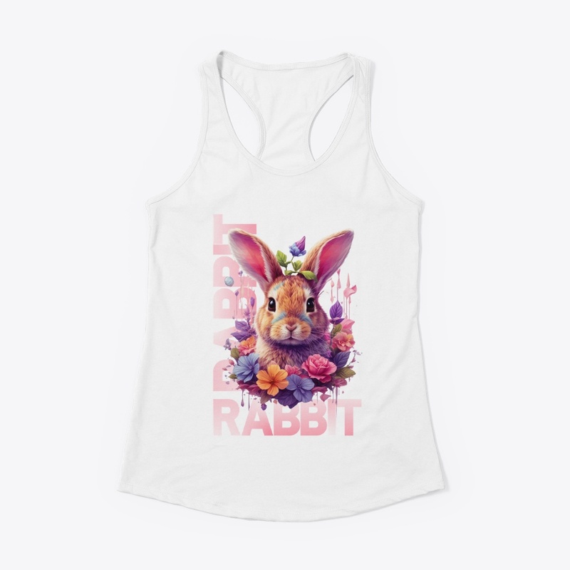 Rabbit and Rose Flower