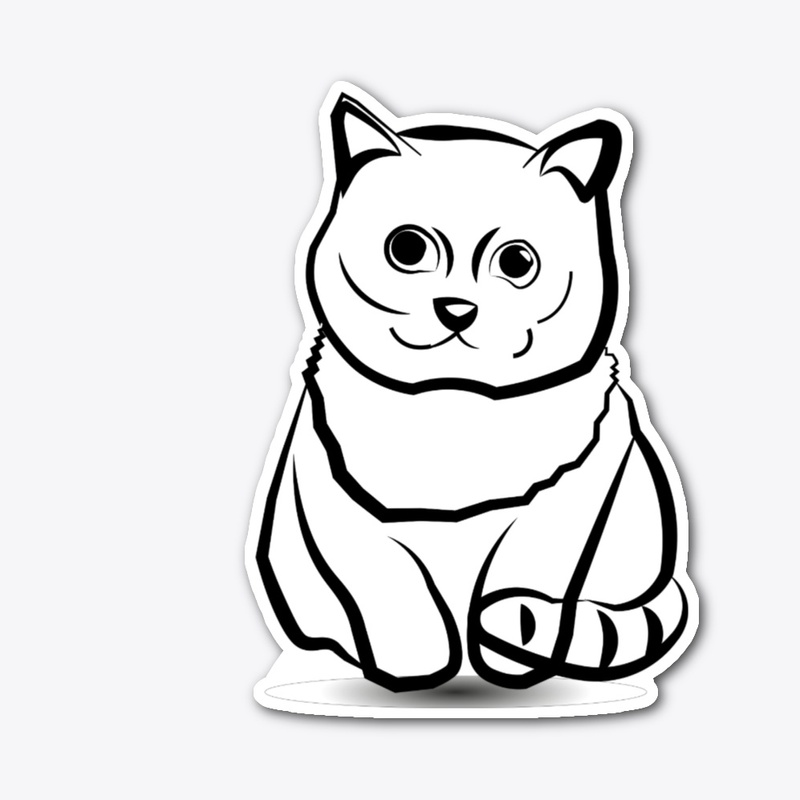 Cool Cat Vector – Minimalist Feline Art