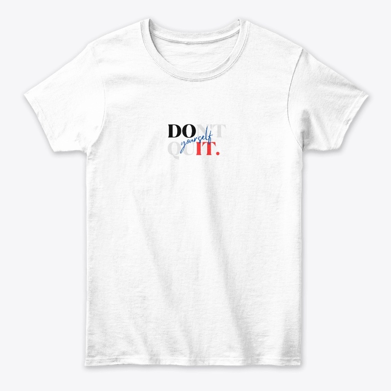 withe t shirt Black and red fount logo