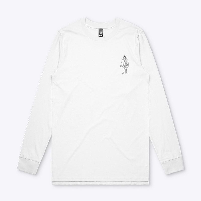 Small Icon Ghostie Black on White