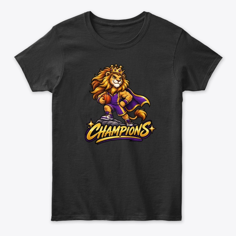 Champions Lion Basketball Mascot 