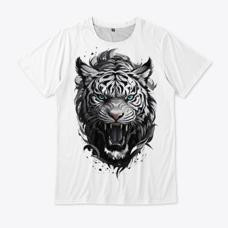 The roar of a black tiger's mouth