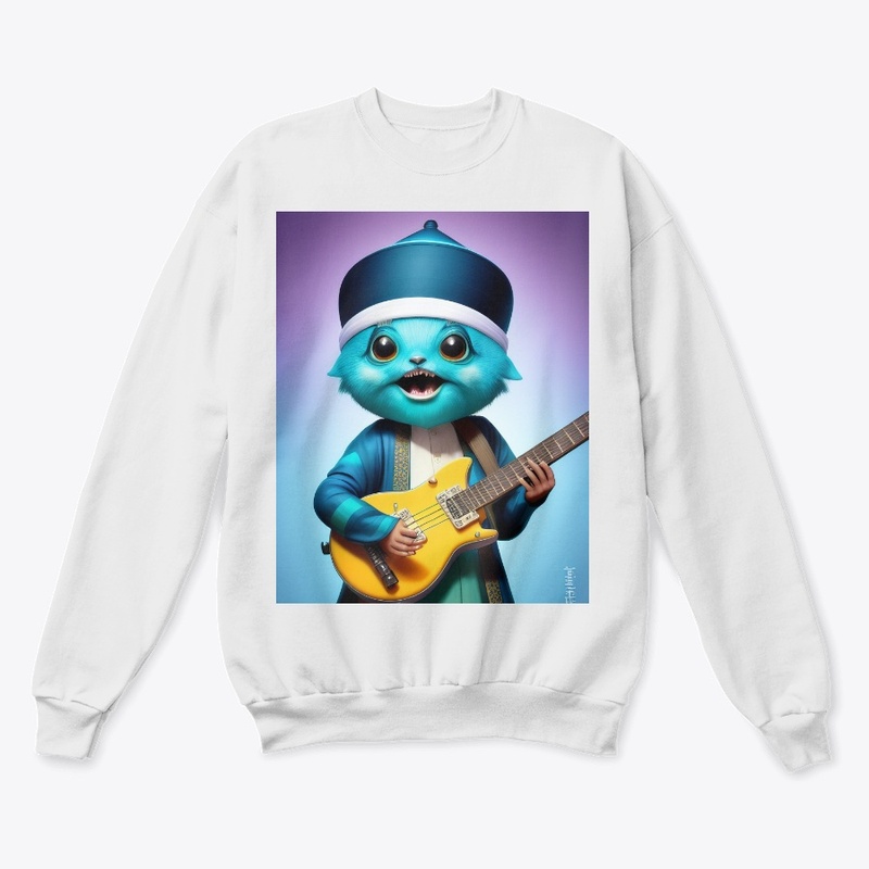 Cute Creature Jamming on Guitar