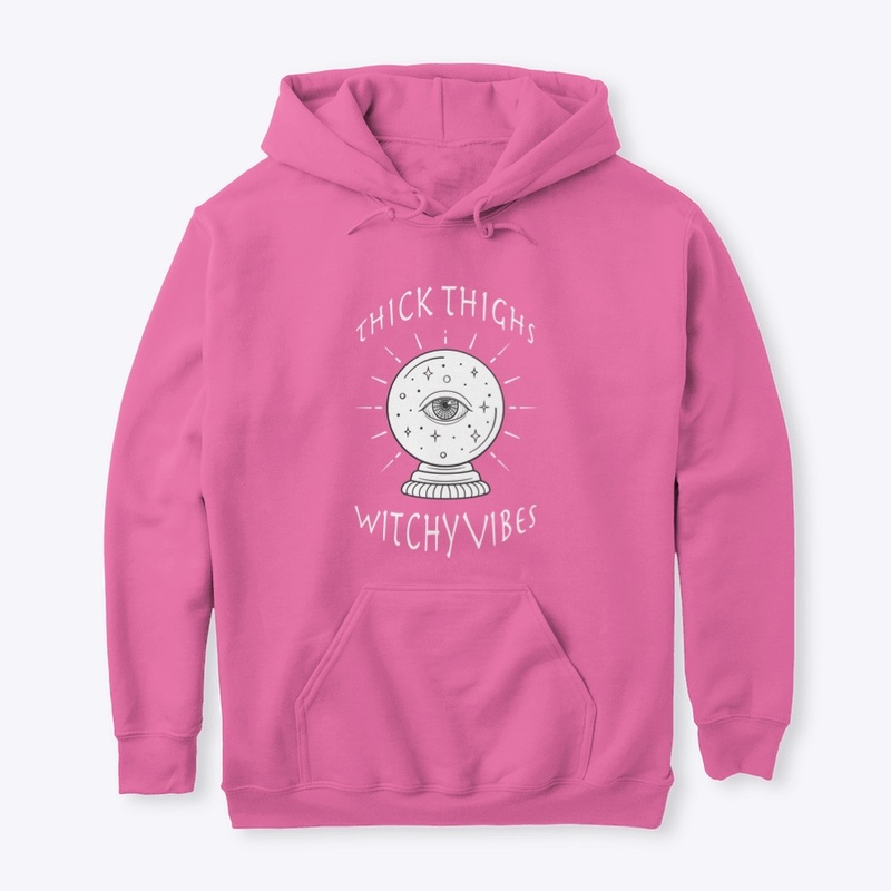 Witchy vibes white text