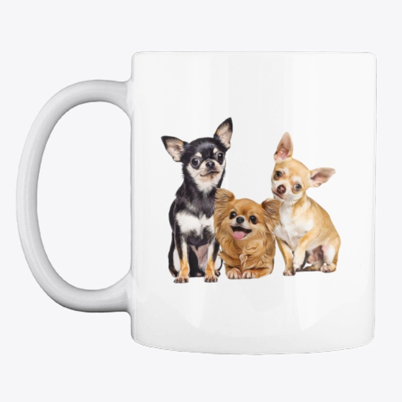 SHN 7 Three paws over Chihuahua die cut