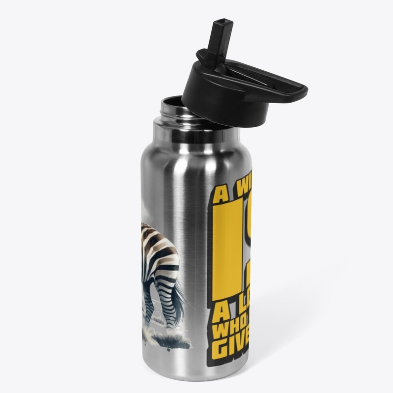 Zebra 32oz Stainless Water Bottle