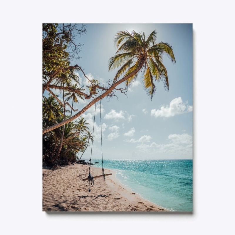 Swing on a palm tree