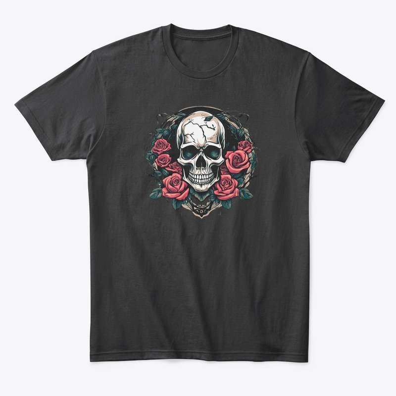"Blooms of Mortality: Skull and Roses"
