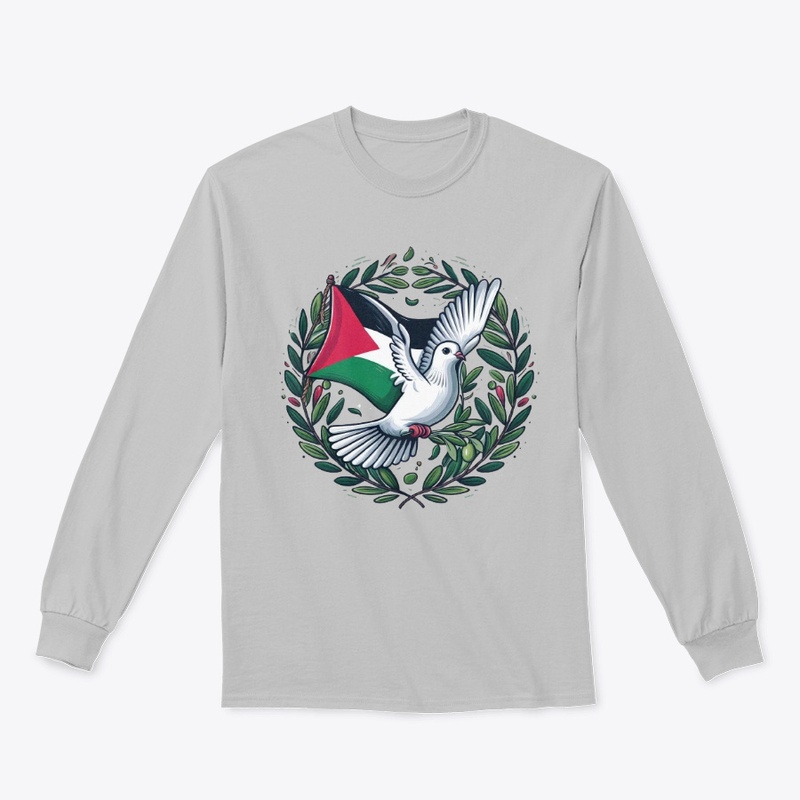 Pigeon Hold olive branch Palestine Flag