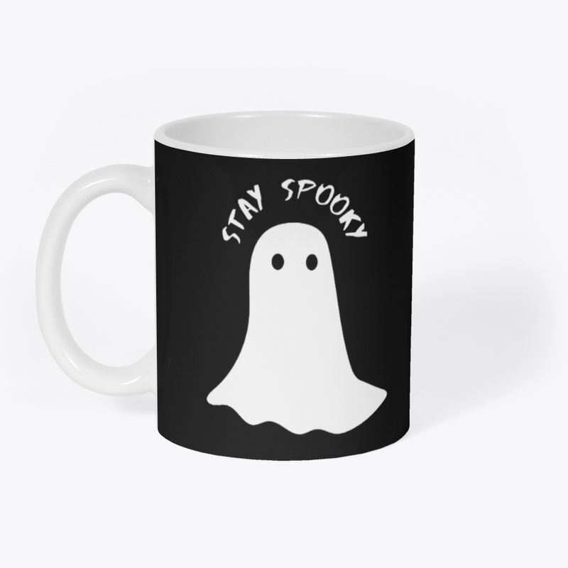 Stay Spooky with Flowers Print T-Shirt 