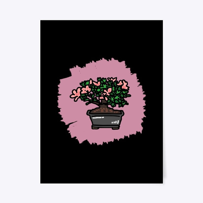 Bonsai Brushstroke Print