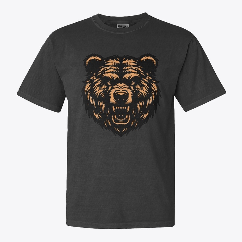 Angry Bear Head Design