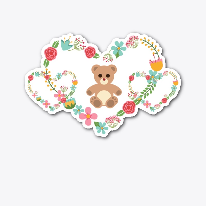 Flower Hearts with Teddy T-shirt