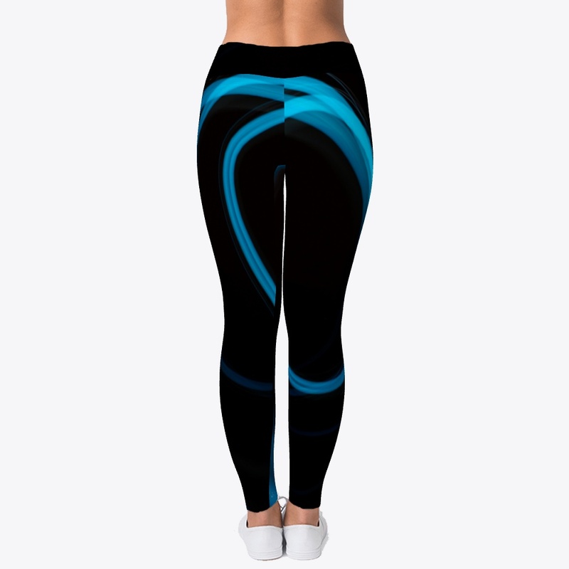 Black and Blue Swirl Abstract