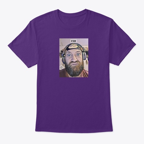 Esh Cartoon Purple T-Shirt Front