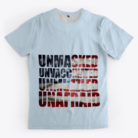 Unmasked Pale Blue T-Shirt Front