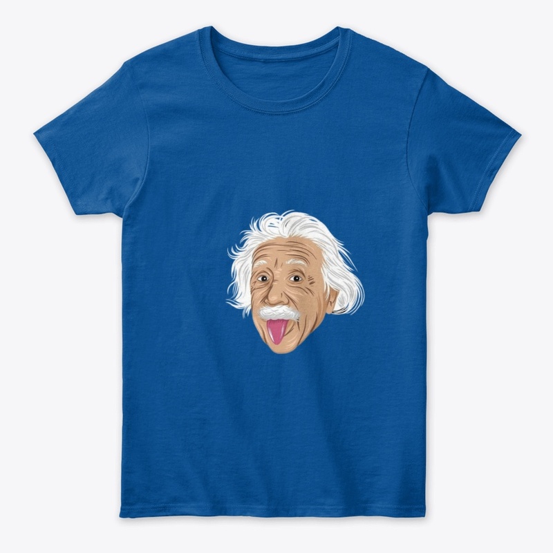 Einstein Print on T-shirt
