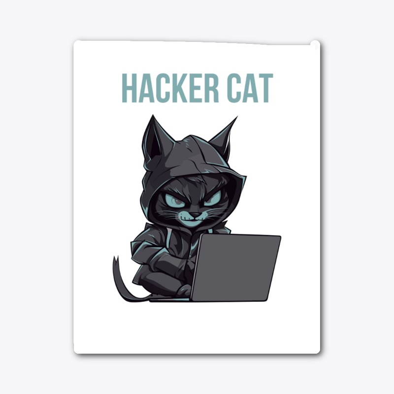 Hacker Cat T-Shirt / High graphic print
