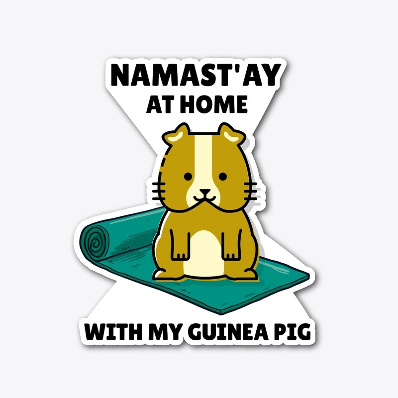 Yoga Namastay Guinea Pig Funny