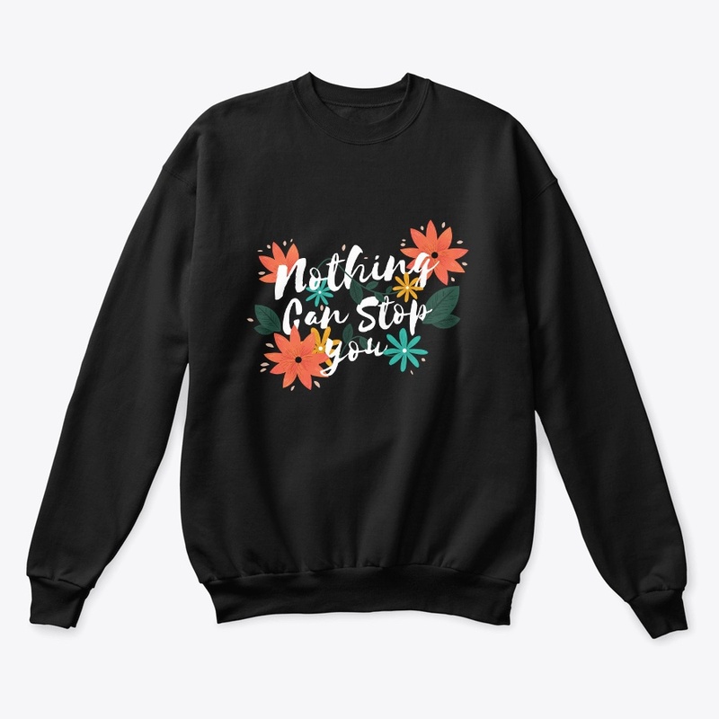Slogan with flowers