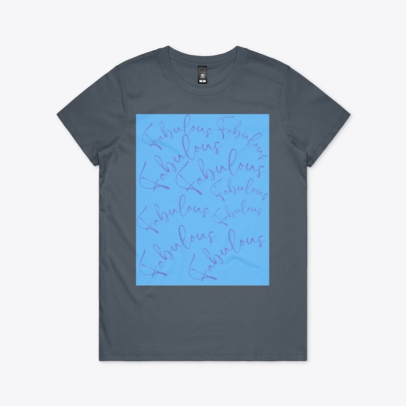 BLUE CURSIVE FABULOUS