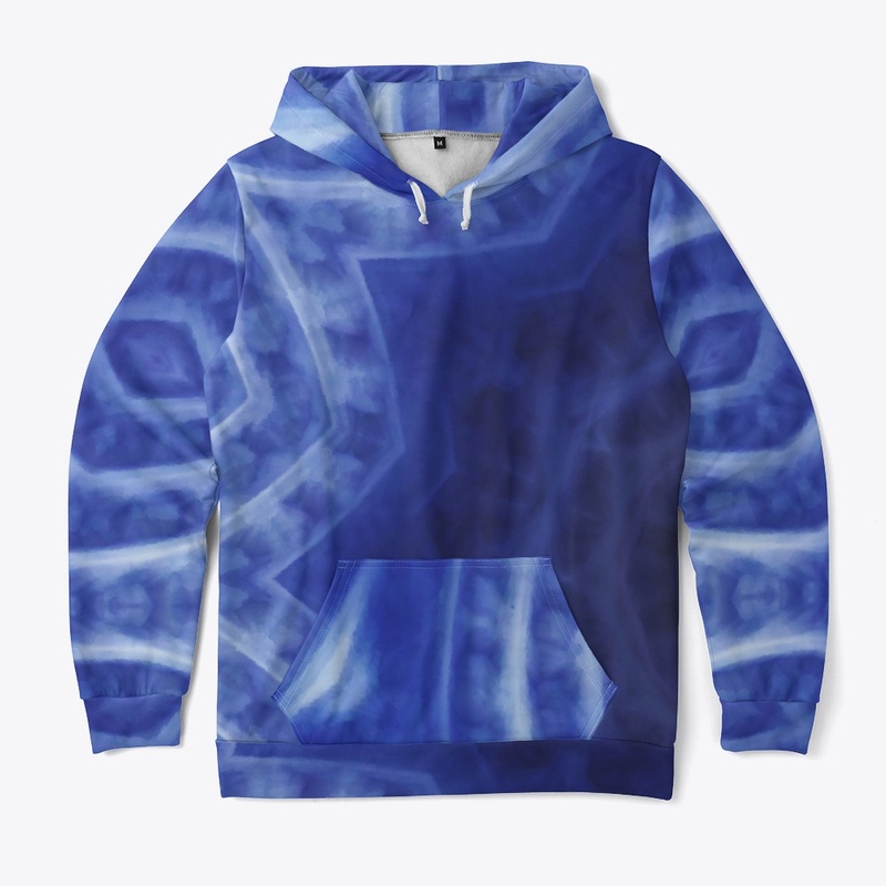 Blue and White Striped Kaleidoscope 